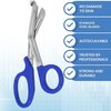 A2Z Scilab Trauma Shears 12/Pack Non-Stick 7.25 First Aid EMT Stainless Steel Scissors Royal Blue Handle A2Z-ZR873